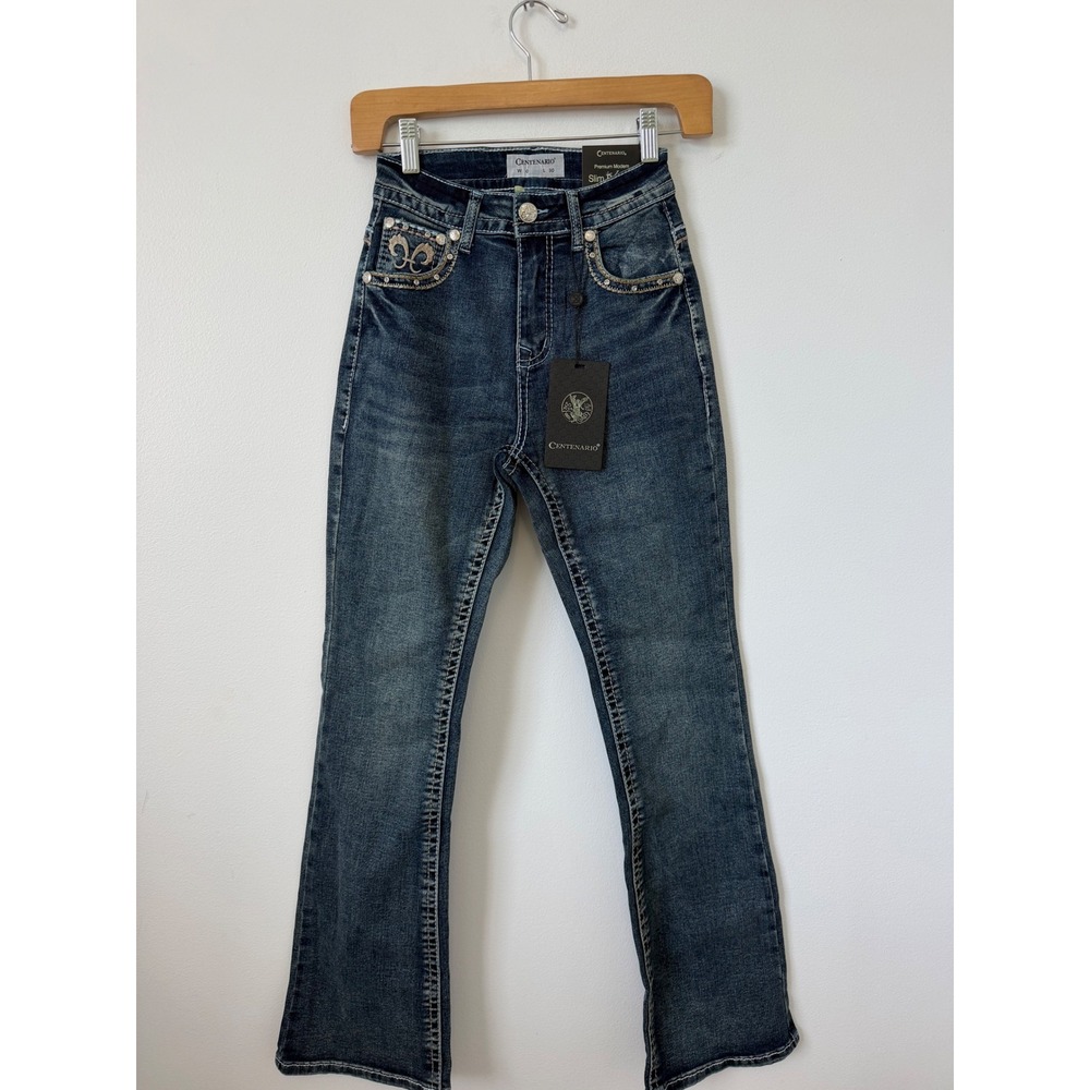 Centenario Premium Modern Slim Bootcut‎ Jeans – Women's 0 – Embellished Detail